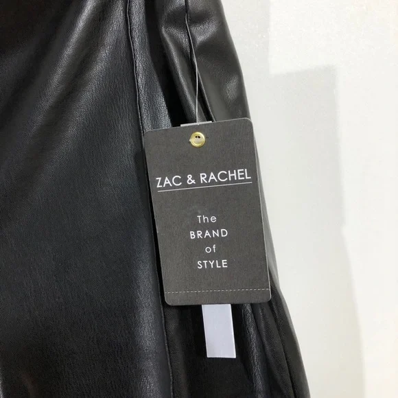 NWT Zac & Rachel Faux leather pleat leggings - Picture 10 of 11